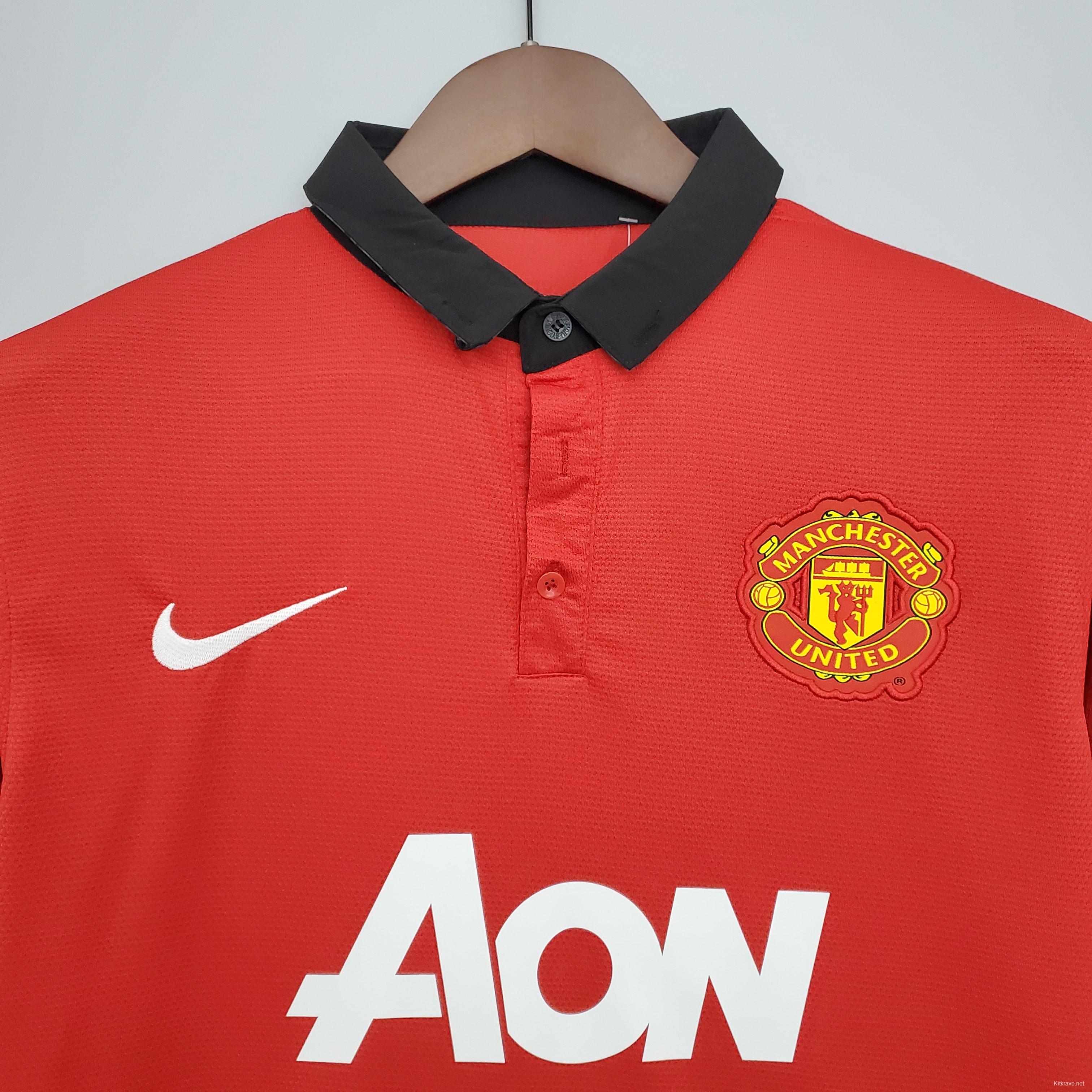 Retro 13/14 Manchester United home Soccer Jersey