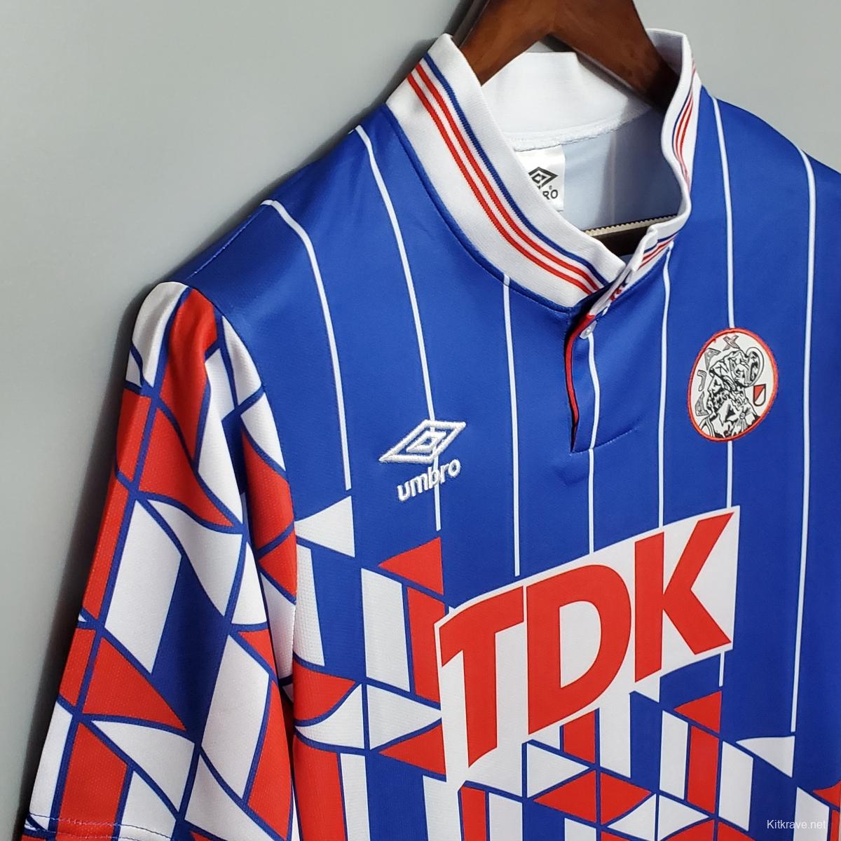 Retro 1990 Ajax away Soccer Jersey