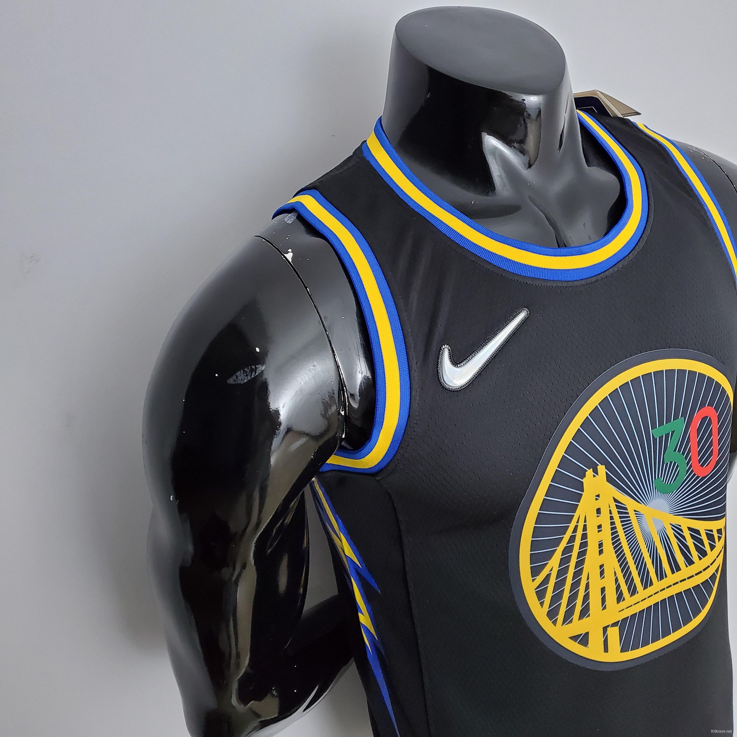 2022 75th Anniversary Golden State Warriors Curry #30 Mexico Edition Black NBA Jersey