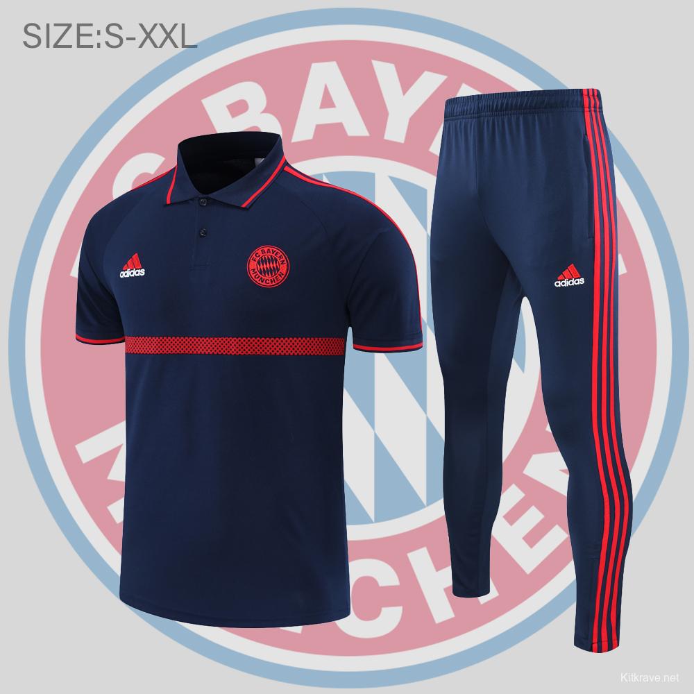 Bayern Munich POLO kit dark blue and red stripes (not supported to be sold separately)