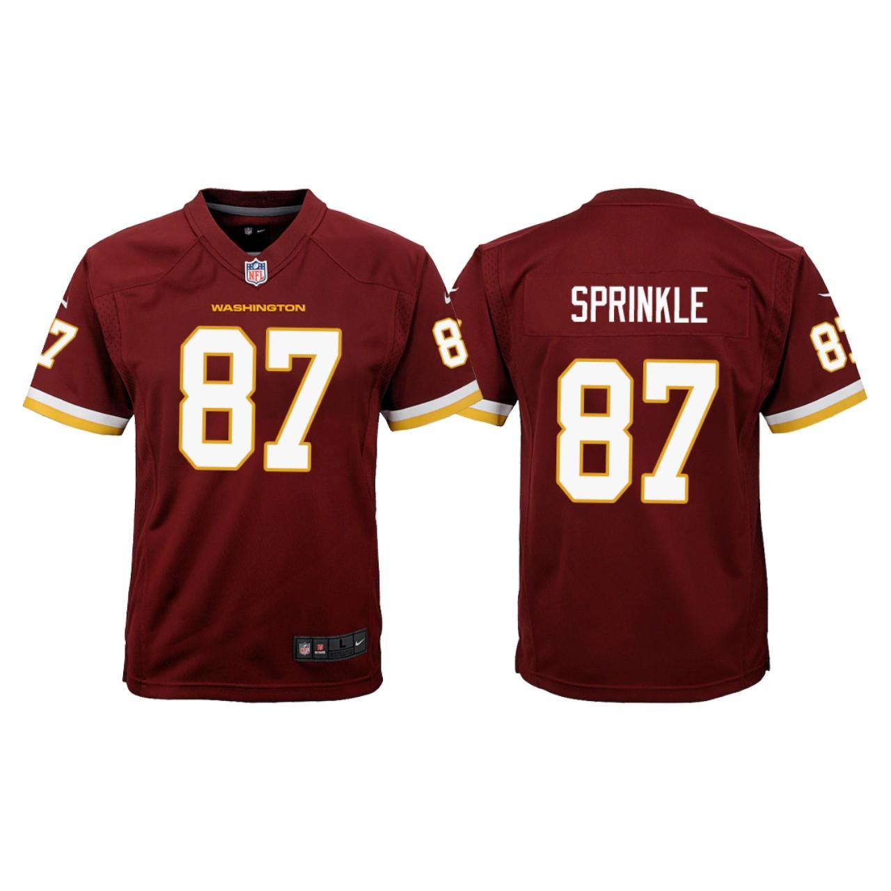 Youth Jeremy Sprinkle Burgundy Player Limited Team Jersey