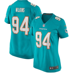 Women's Christian Wilkins Aqua Player Limited Team Jersey