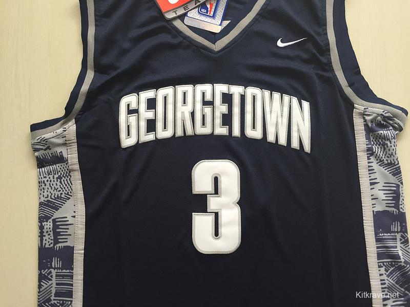 Allen Iverson 3 Hoyas College Black Basketball Jersey