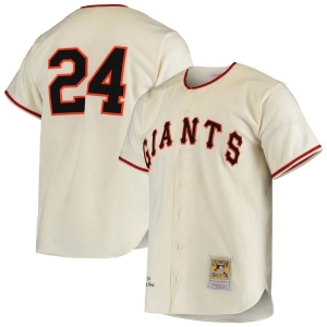 Men's Willie Mays Cream Home 1954 Throwback Jersey