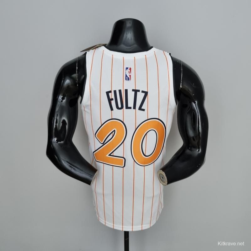 75th Anniversary Orlando Magic Fultz #20 White Orange NBA Jersey