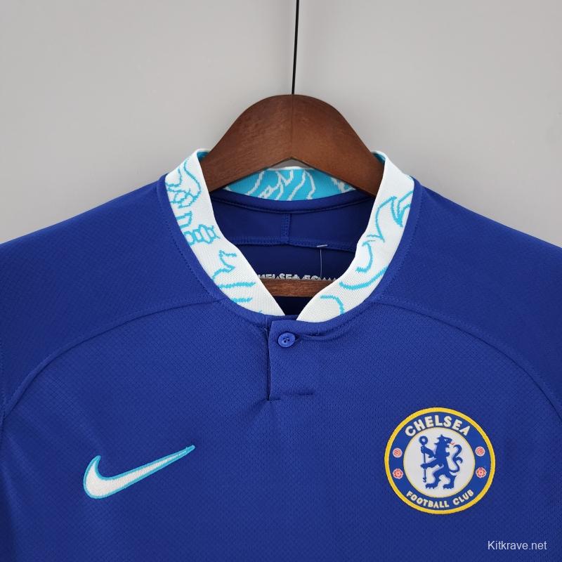 22/23 Long Sleeve Chelsea Home  Soccer Jersey