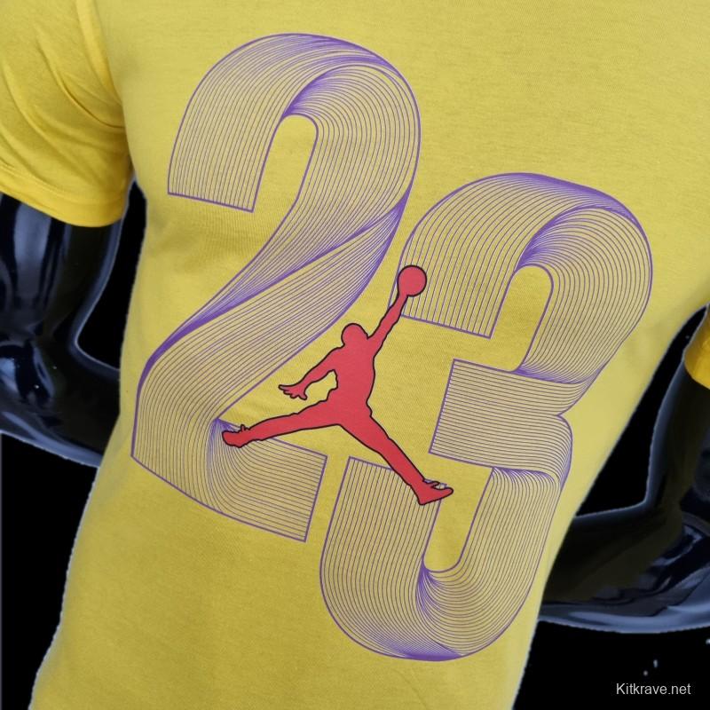 2022 NBA Jordan 23 Yellow T-shirts#0054