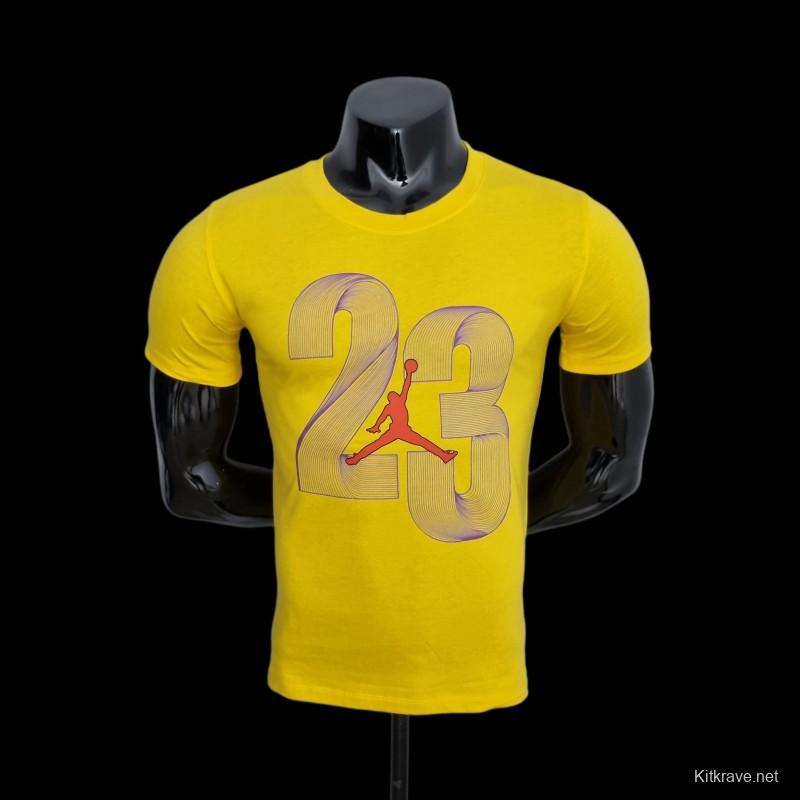 2022 NBA Jordan 23 Yellow T-shirts#0054