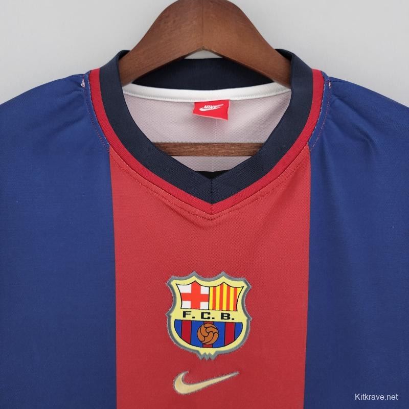 Retro 98/99 Barcelona Home  Soccer Jersey