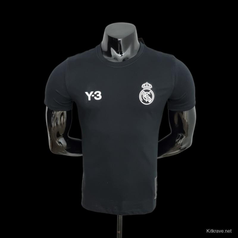 22/23 Real Madrid Y3 Black T-Shirts #0055