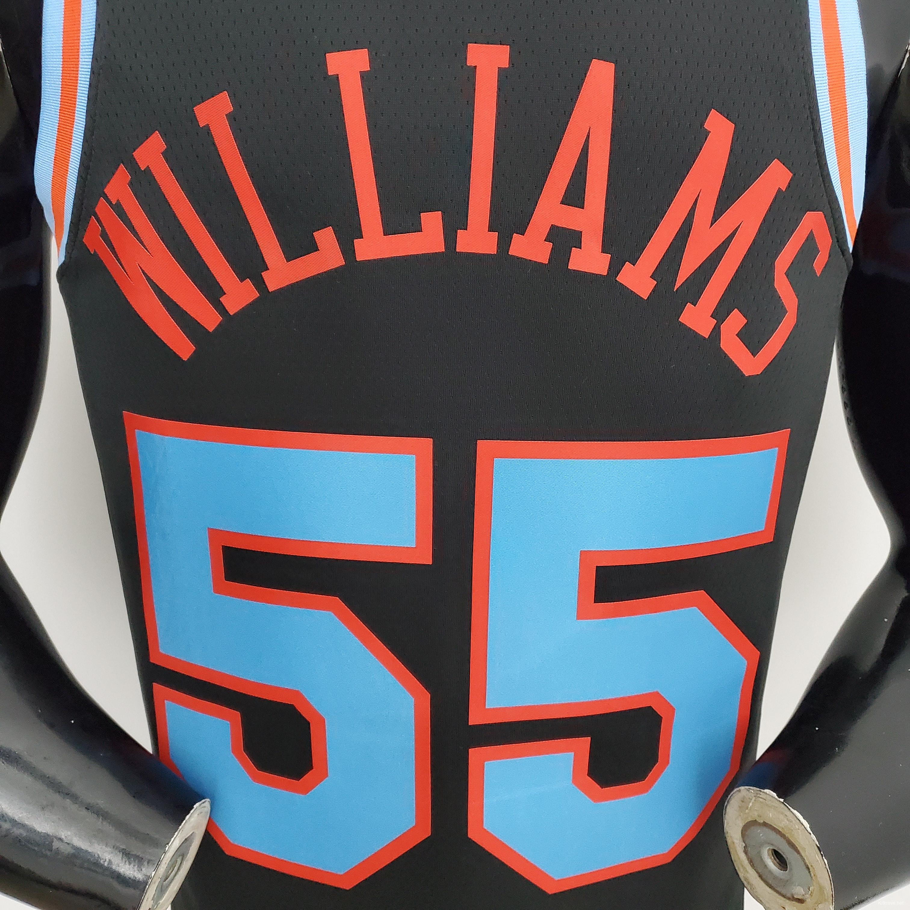 NBA 2021 Kings Williams#55 Black City Edition Jersey