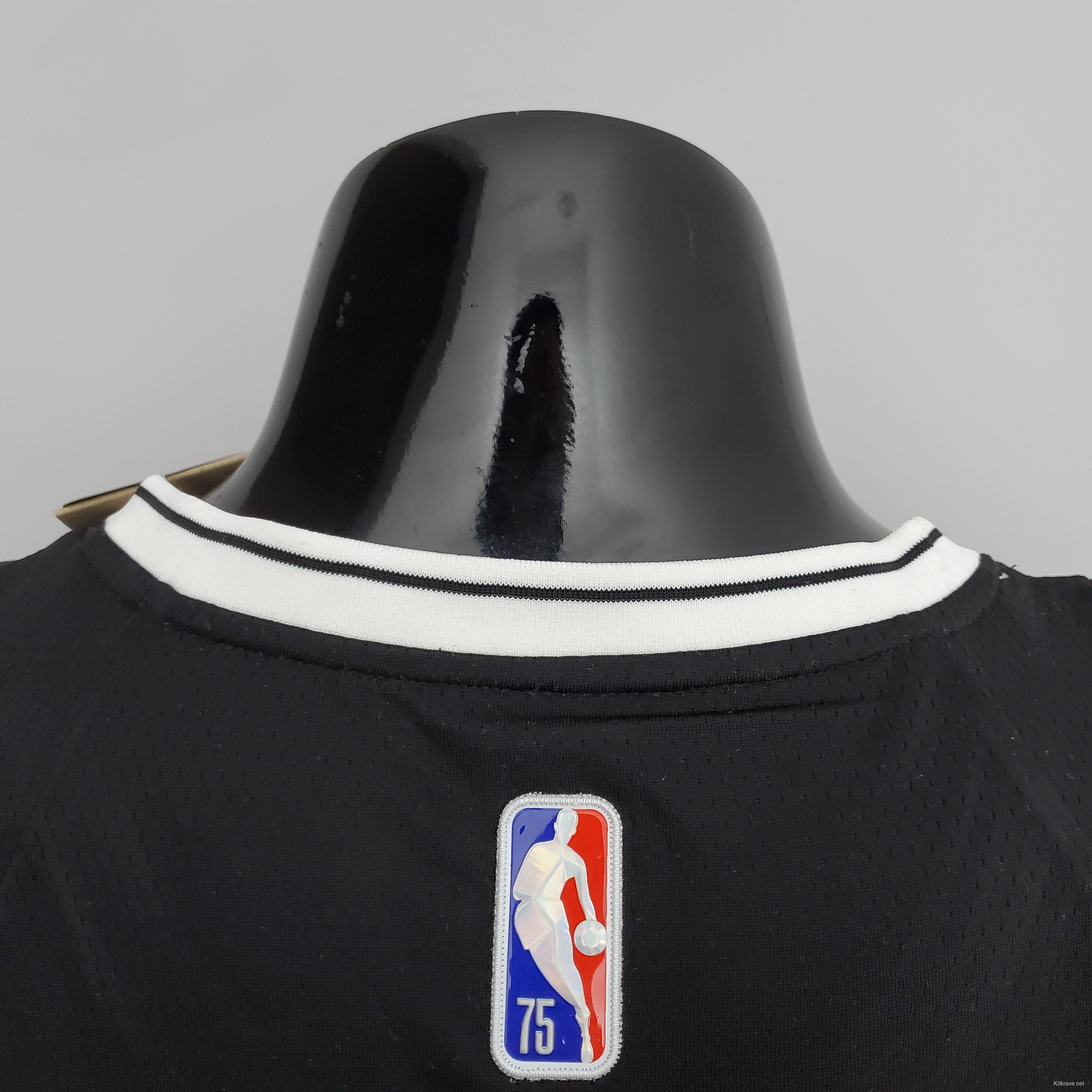 NBA 75th Anniversary Curry #30 Nets Black Jersey