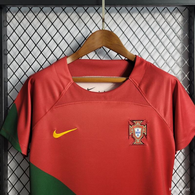 2022 Women's Portugal Home National Team Soccer Jersey