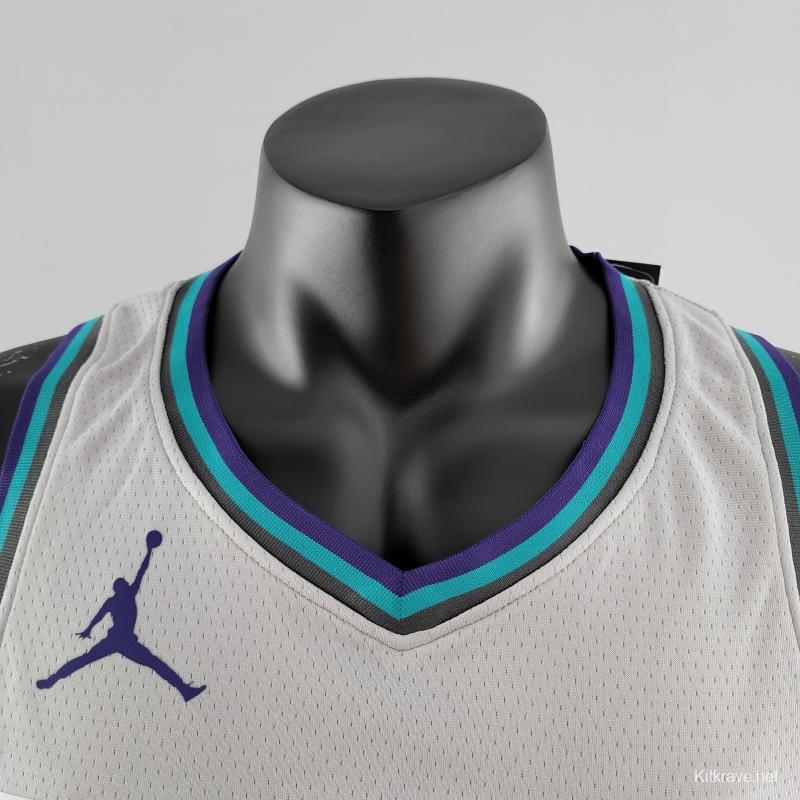 2019 NBA Oubre Jr. #12 Charlotte Hornets Grey Jersey