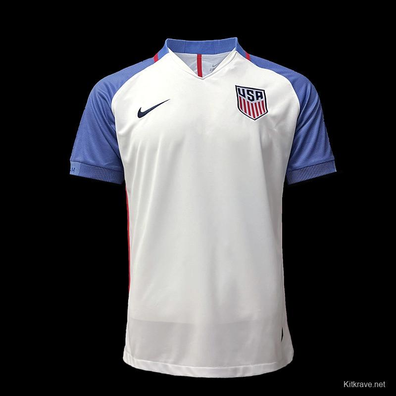 Retro 2016 USA Home Soccer Jersey