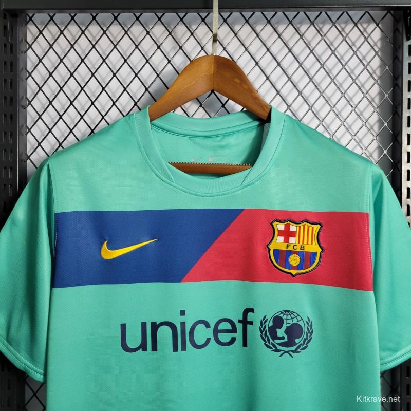 Retro 10/11 Barcelona Away Green Jersey