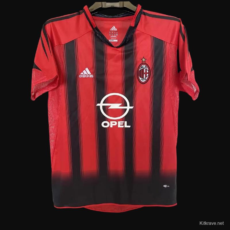 Retro 04/05 AC Milan Home Authentic Jersey