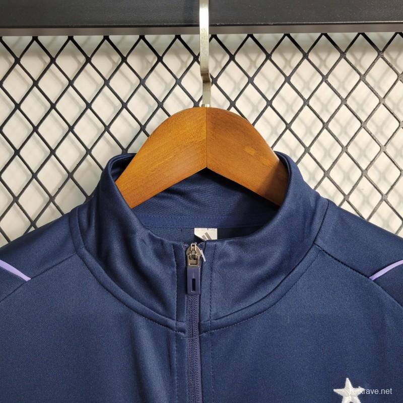 23-24 Cruzeiro Navy Full Zipper Training Jacket