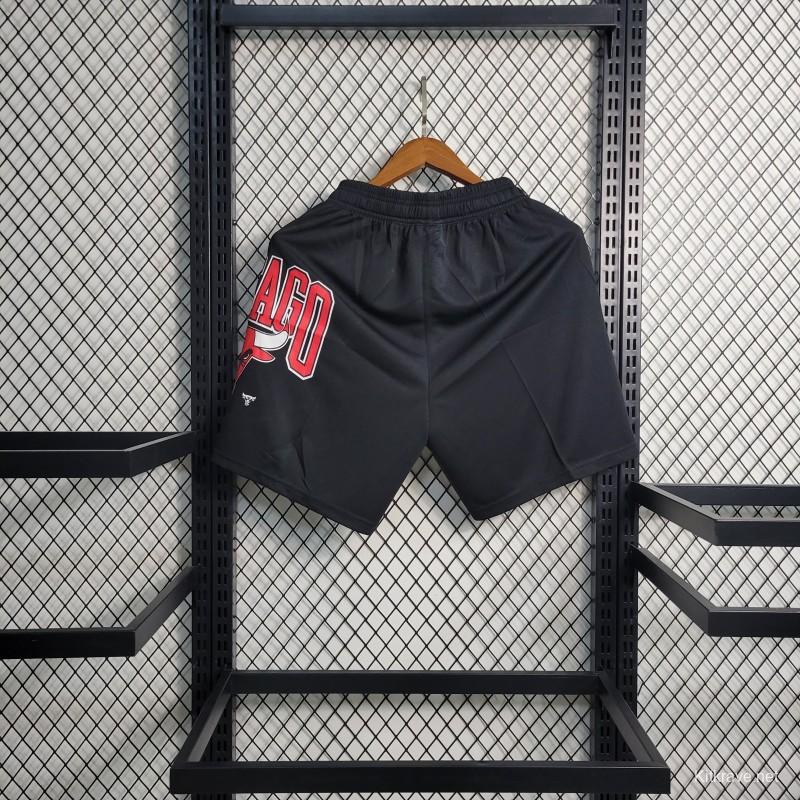 23 24 NBA Bulls Black Shorts