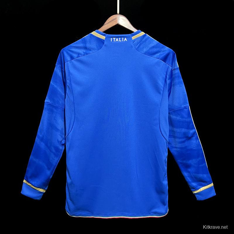 2023 Italy Home Long Sleeve Jersey