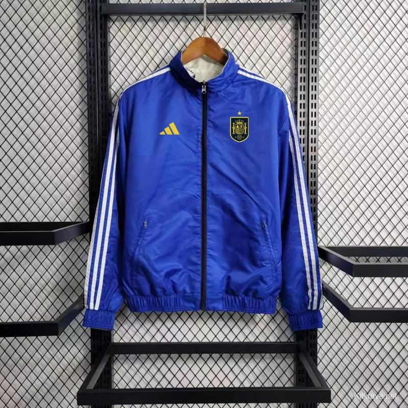 2023 Spain Blue/White Reversible Windbreaker