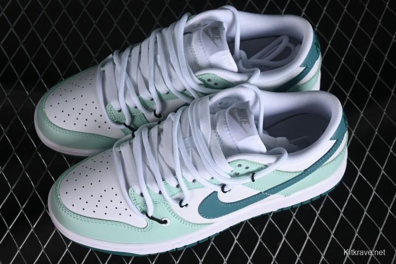 Nike SB Dunk Low White Green Skateboarding Shoes - FD9911-101