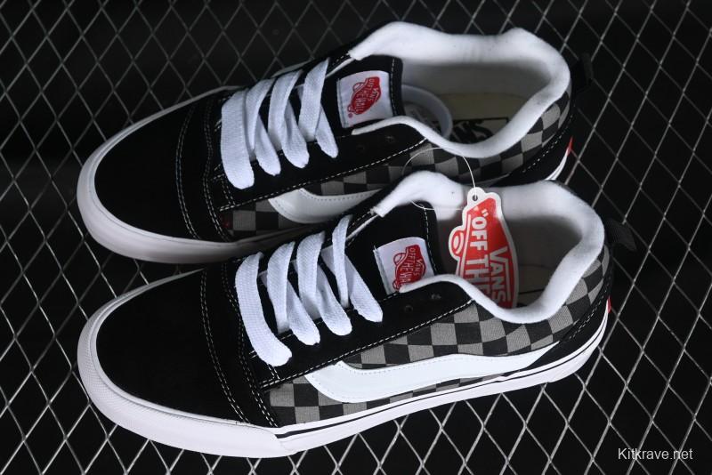 Vans Classics Knu Skool Retro Skate Shoes with Thick Tongue and Oversized Toe - VN0009QCB9P