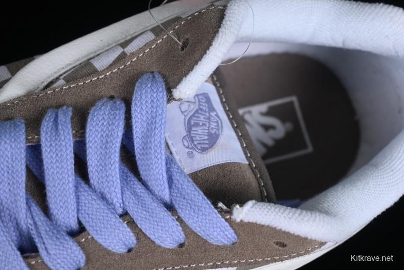 Vans Classics Knu Skool Retro Chunky Sneakers in Light Brown/Lilac Checkerboard - VN0009QC0AK