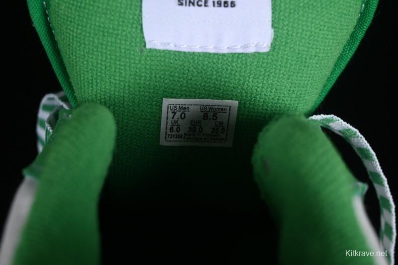 Vans Classics Knu Skool White Green Chunky Tongue Retro Sneakers - VN0009QCV0N