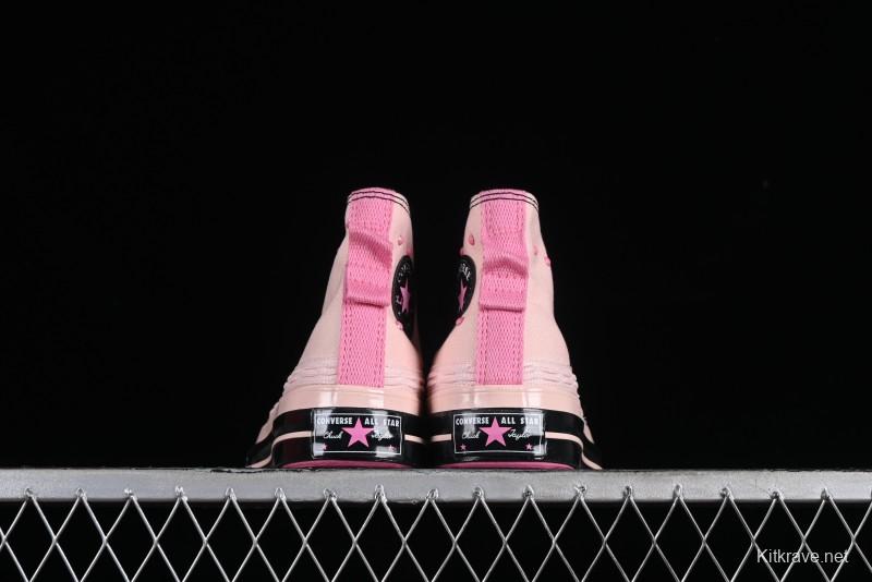 Converse Chuck 70s High Top Casual Sneakers in Black and Pink - A09541C