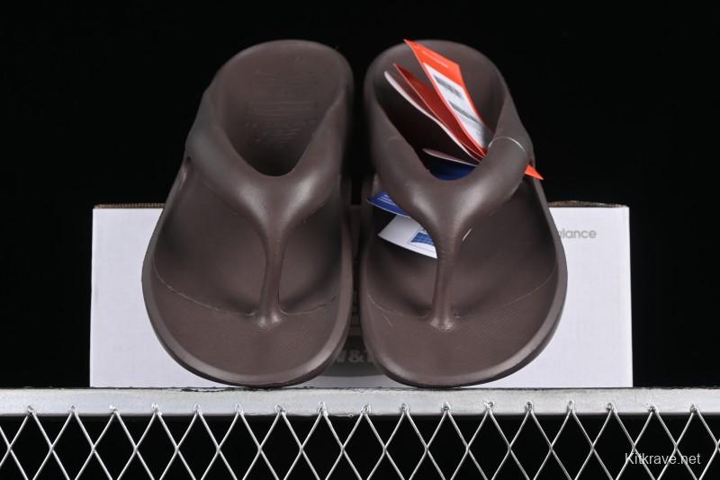 New Balance NB x TAW&TOE Co-branded Brown Ultra-Soft Cloud Cushion Beach Sandals Flip Flops - SD5601GMU