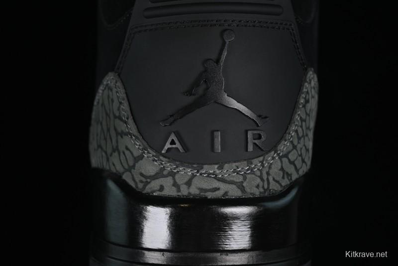 Nike Air Jordan 3 Retro Sneakers in Black with Elephant Print - CK9246-168