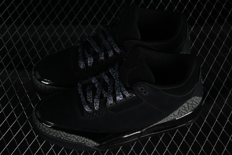 Nike Air Jordan 3 Retro Sneakers in Black with Elephant Print - CK9246-168