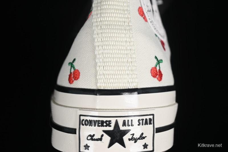 Converse Chuck 1970s Official Cherry Embroidery Canvas Sneakers - A08863C