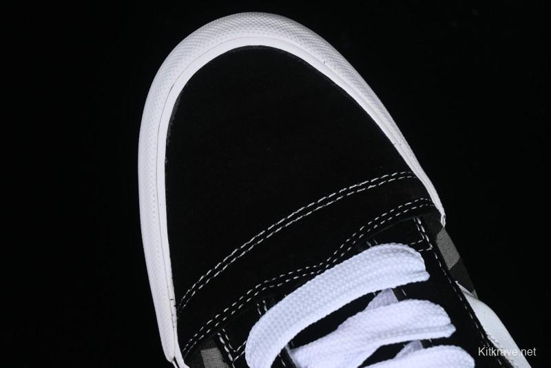 Vans Classics Knu Skool Retro Skate Shoes with Thick Tongue and Oversized Toe - VN0009QCB9P
