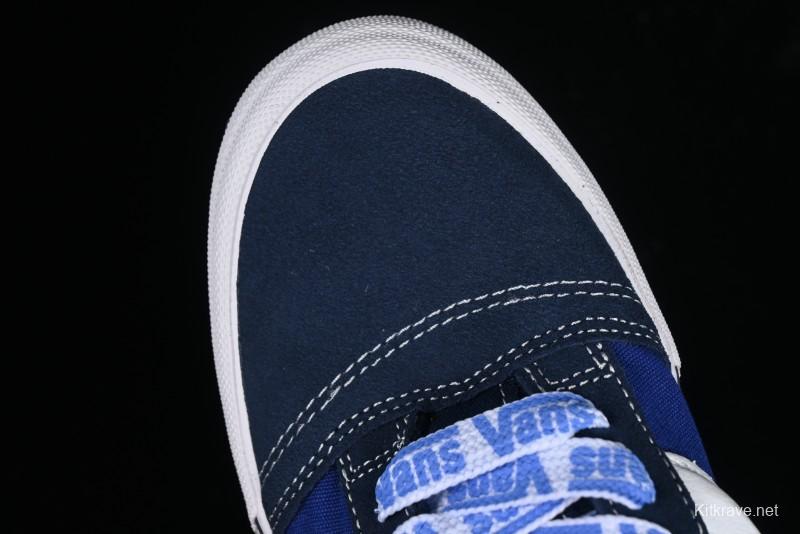 Vans Classics Knu Skool Patchwork Letter Lace-Up Chunky Tongue Platform Sneakers - VN0009QCBLK
