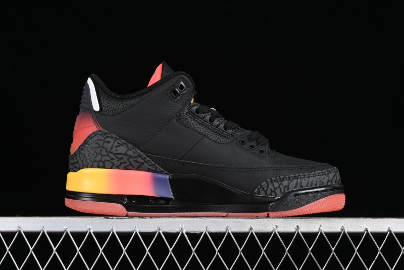 Nike Air Jordan 3 Retro "Rio" Collaboration Sneakers with Gradient Heel and J Balvin Logo - FN0344-001