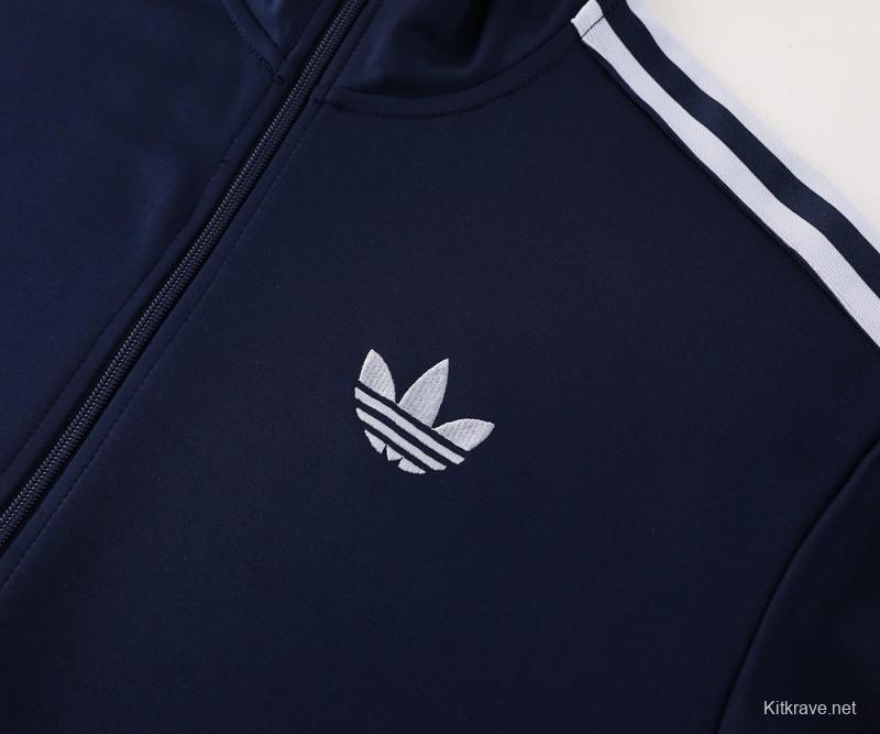 24/25 Adidas Original Navy Full Zipper Jacket +Long Pants