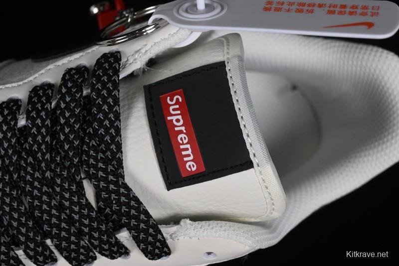 Supreme x Nike Air Force 1 '07 Low Casual Skate Shoes with Zoom Air Cushion - HD1968-009