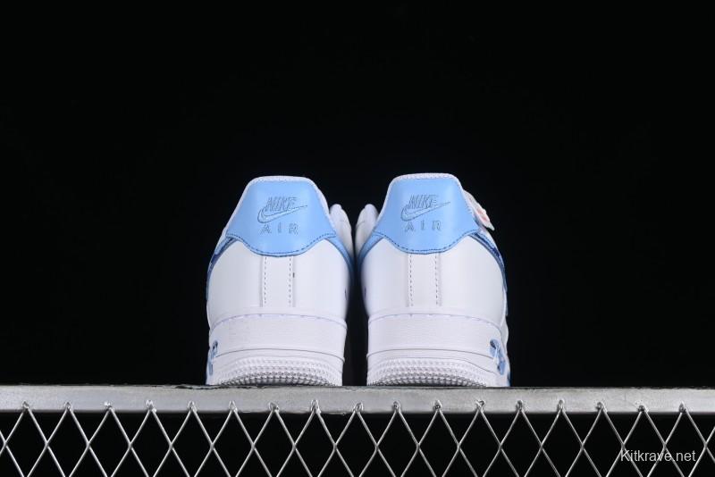 Nike Air Force 1 '07 Low Custom Chinese Style - Spring Cherry Blossom Casual Sneakers - DD8959-100