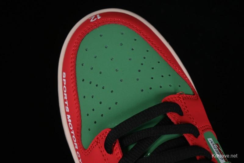 Nike SB Dunk Low Casual Skateboarding Shoes Racing Red/Green - MU0232-361