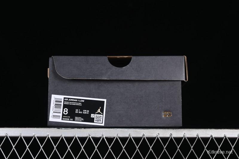 Nike Air Jordan 1 Low AJ1 White Blue Grey Low Top Lifestyle Basketball Shoes - 553558-141