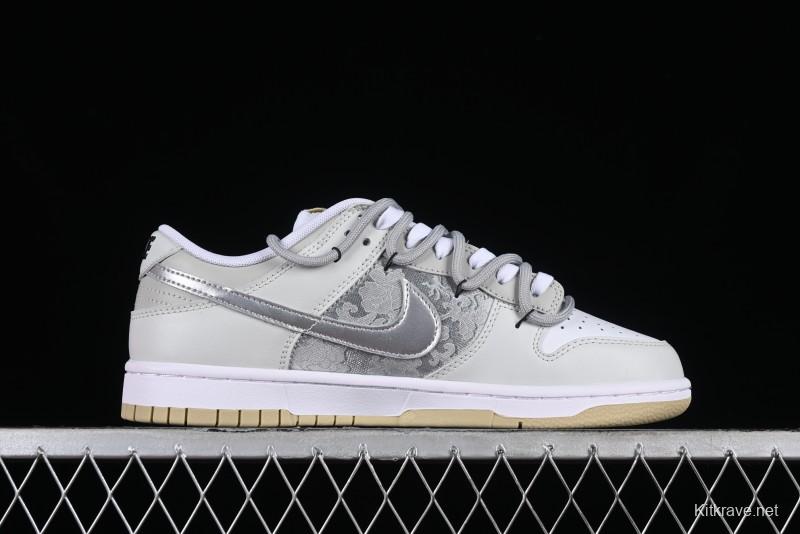 Nike Dunk Low SB Year of the Dragon Limited Edition Silk Patchwork Casual Skate Shoes - DV0833-100