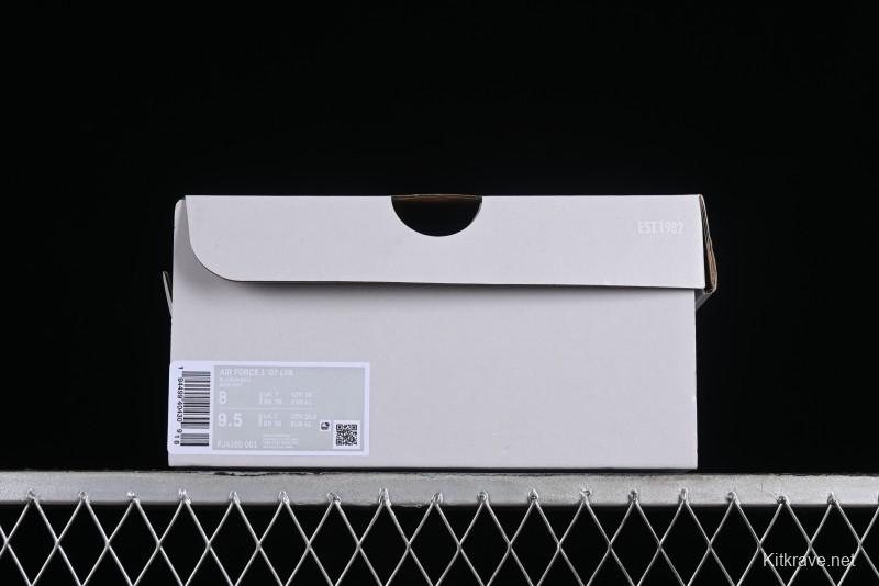 Nike Air Force 1 '07 Low Black Green Canvas Casual Sneakers - FJ4160-001