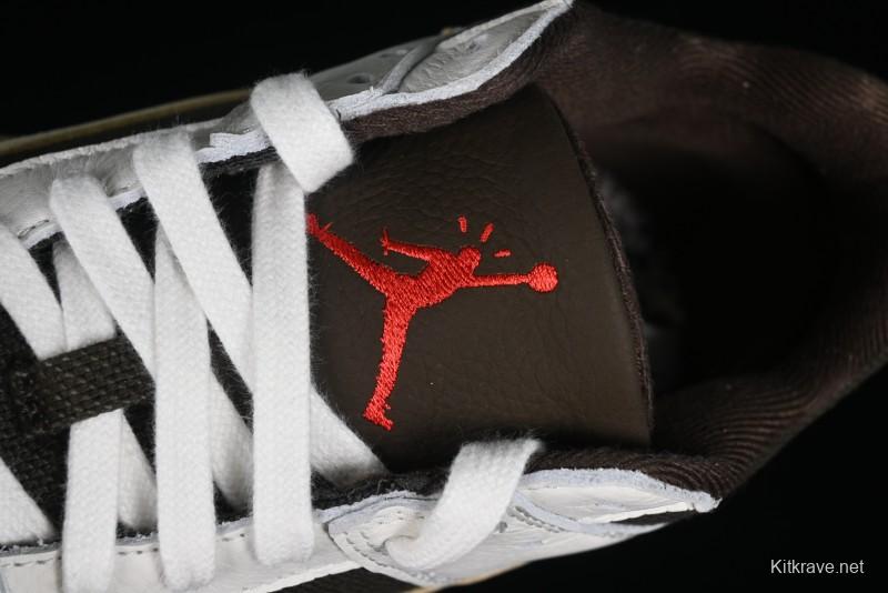 Nike Travis Scott x Jordan Cut The Check AJ1 Basketball Shoes with Velcro Design - FZ8117-100