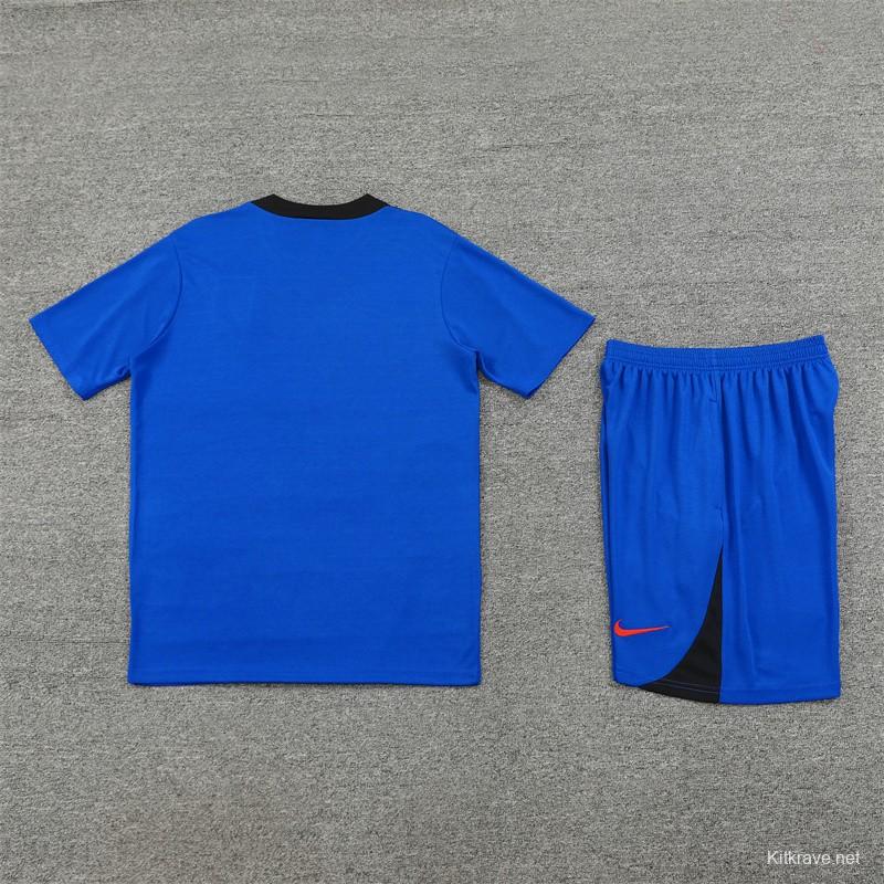 2024 South Korea Blue Short Sleeve Jersey+Shorts