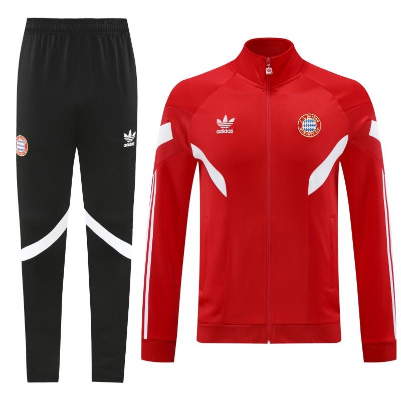 24/25 Bayern Munich Red Full Zipper Jacket +Long Pants