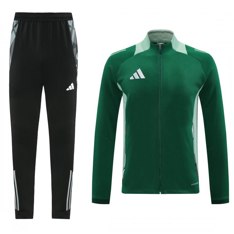 2024 Adidas Green Full Zipper Jacket +Long Pants