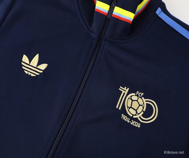 2024 Colombia Navy Full Zipper Jacket +Long Pants
