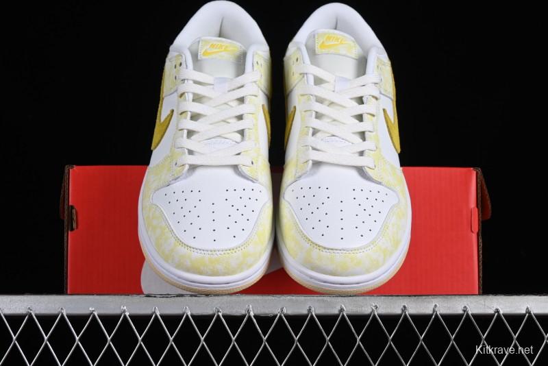 Nike SB Dunk Low Premium Yellow White SB Shattered Backboard Fashion Casual Skate Shoes - DM9467-700